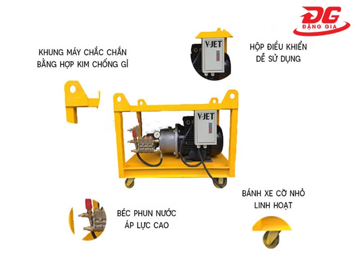 cấu tạo Máy rửa xe cao áp V-JET 350/15