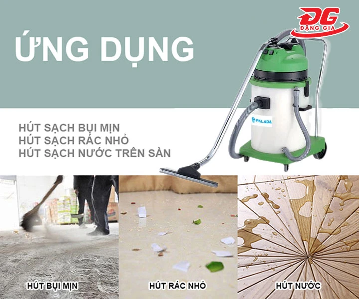 Máy hút bụi công nghiệp Palada PD-603J hút đa dạng bụi