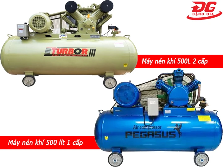 máy nén khí 500 lít 1 cấp và 2 cấp