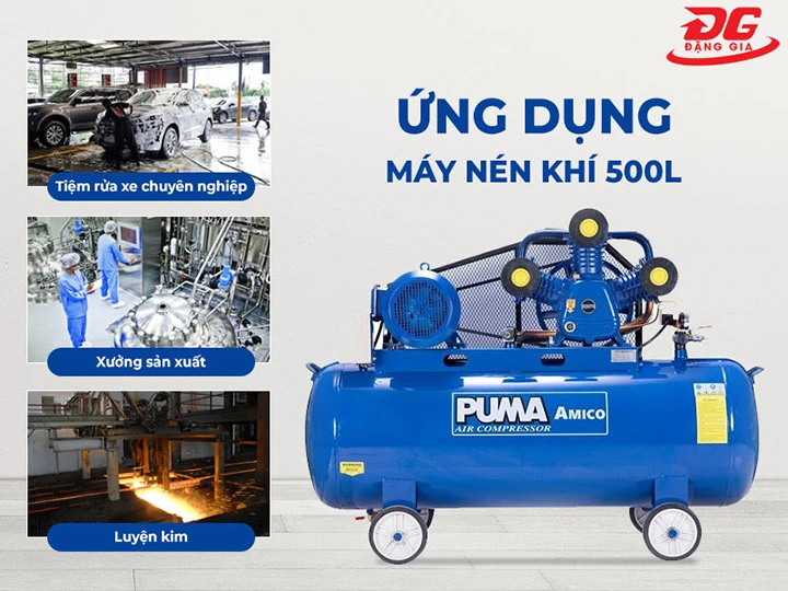 ứng dụng của máy nén khí 500 lít