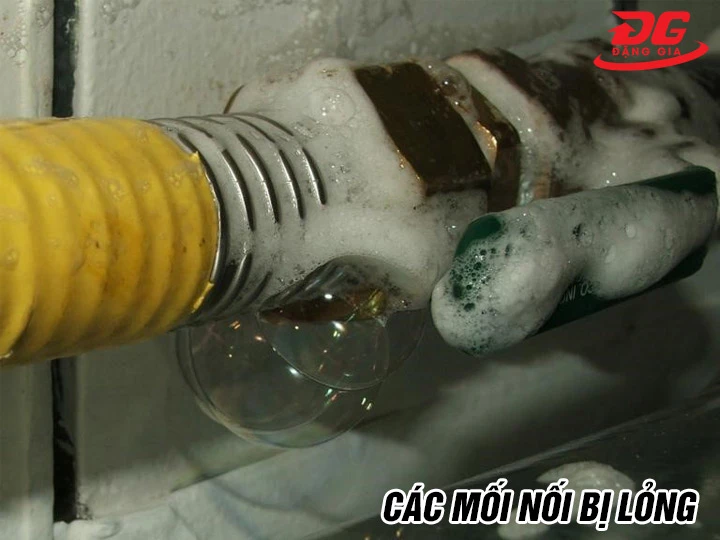 Máy nén khí bị xì hơi do mối nối