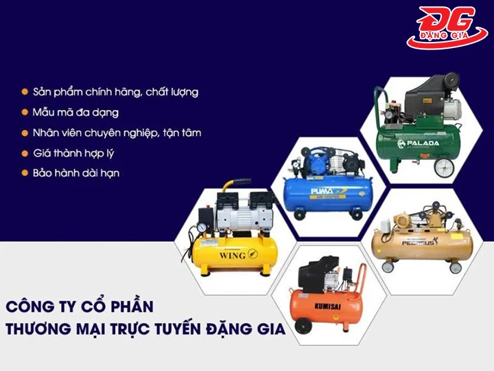 đặng gia phân phối máy nén khí 2HP chính hãng