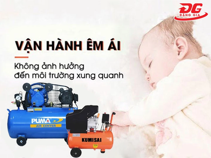 máy khí nén 2HP vận hành êm ái