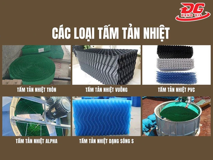 các loại khối đệm tháp tản nhiệt