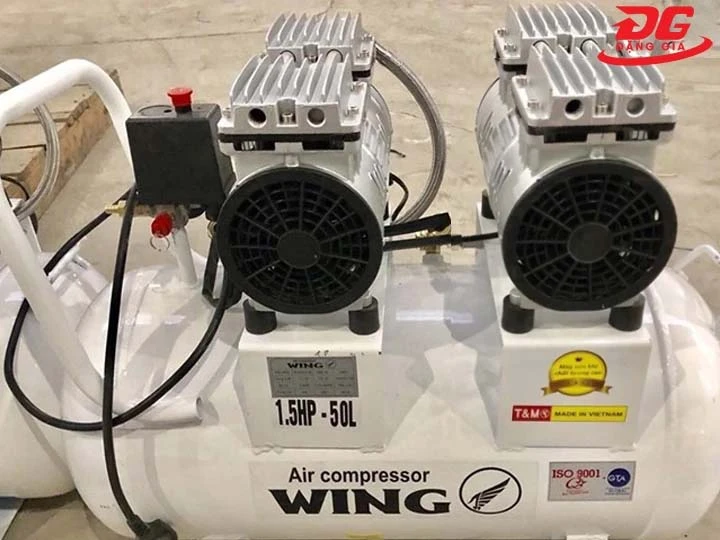 Máy nén khí không dầu giảm âm 50L Wing TW-OF550X2