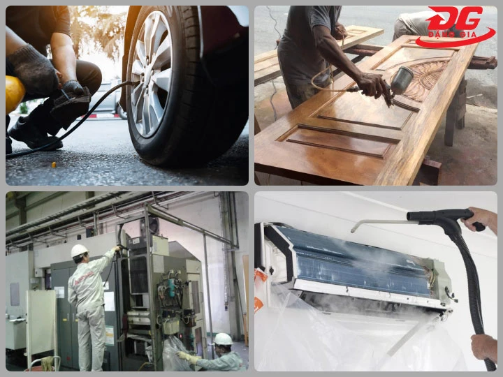  Ứng dụng trong thực tế của máy khí nén 5kg