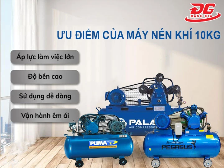 ưu điểm của máy nén khí 10kg