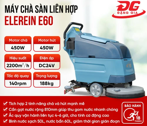 Máy chà sàn liên hợp Elerein E60 2