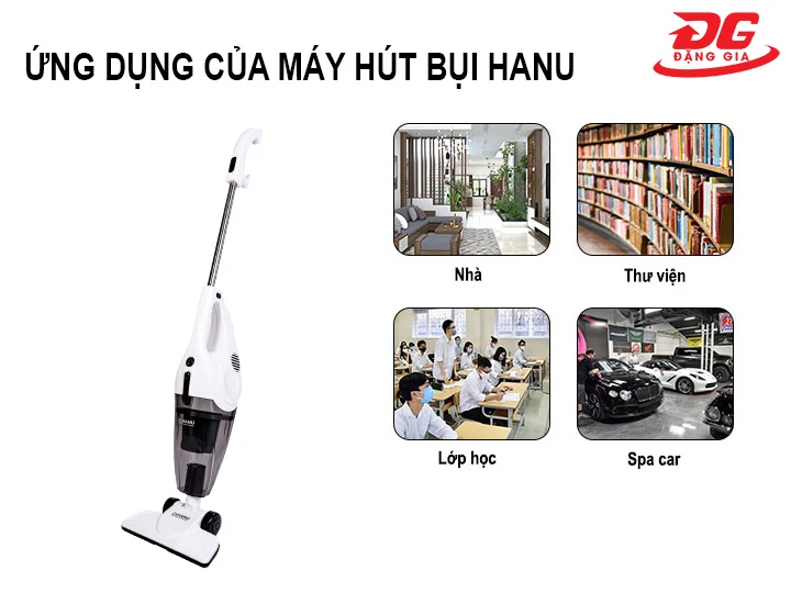Ứng dụng của máy hút bụi Hanu