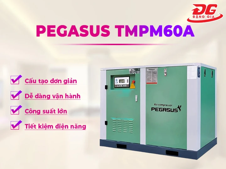 ưu điểm của máy nén khí trục vít Pegasus TMPM60A