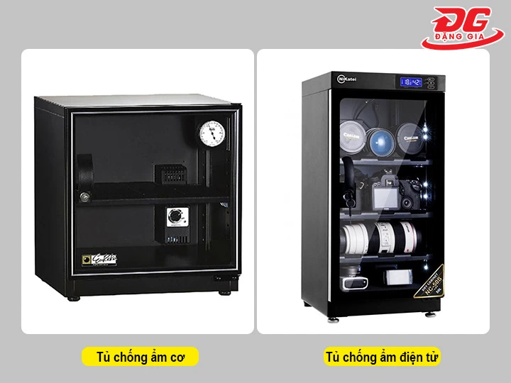  tủ hút ẩm 50L dạng cơ và dạng điện tử