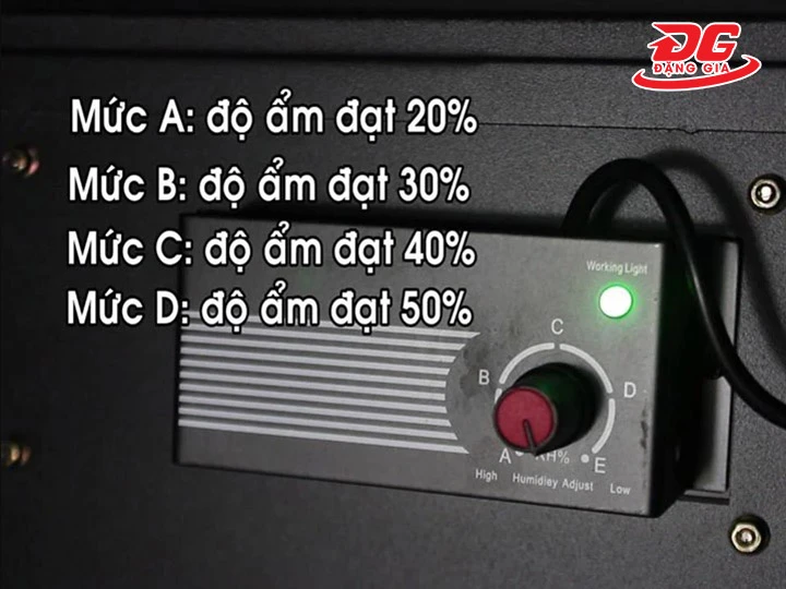 điều chỉnh mức độ ẩm phù hợp