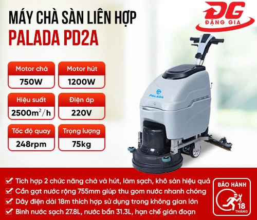 Máy chà sàn liên hợp Palada PD2A 2
