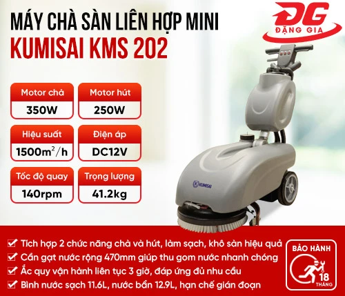 Máy chà sàn liên hợp mini Kumisai KMS-202 2