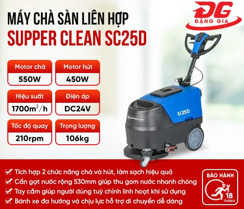 Máy chà sàn liên hợp Supper Clean SC25D 2