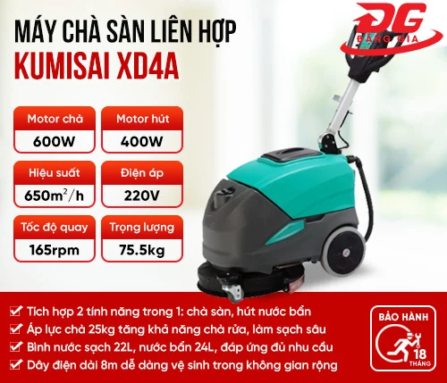 Máy chà sàn liên hợp Kumisai XD4A 2