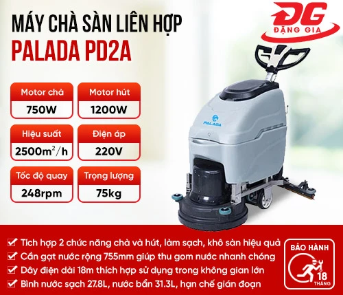 Máy chà sàn liên hợp cánh bướm Palada PD2A 2