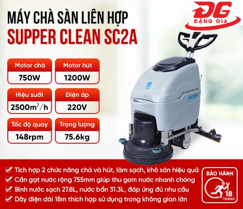 Máy chà sàn liên hợp cánh bướm Supper Clean SC2A 2