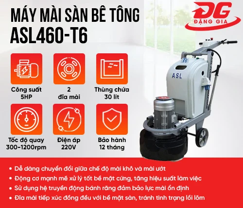 Máy mài sàn bê tông ASL460-T6 2
