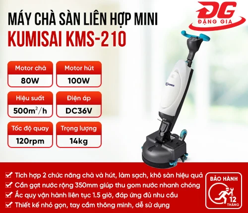 Máy chà sàn liên hợp mini Kumisai KMS-210 2