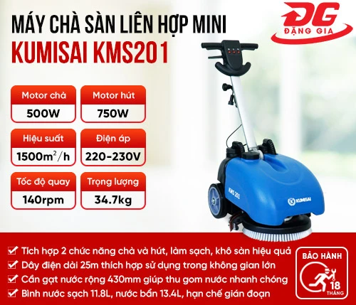 Máy chà sàn liên hợp mini Kumisai KMS201 2
