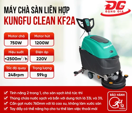 Máy chà sàn liên hợp cánh bướm Kungfu Clean KF2A 2