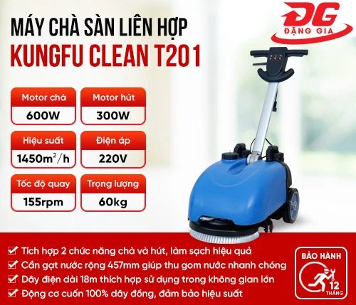 Máy chà sàn liên hợp mini Kungfu Clean T201 2