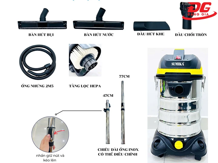 Máy hút bụi đa năng 1800W Sumika K30