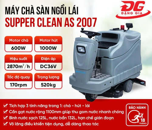 Máy chà sàn ngồi lái Supper Clean AS 2007 2