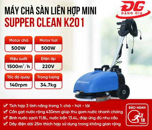 Máy chà sàn liên hợp mini Supper Clean K201 2