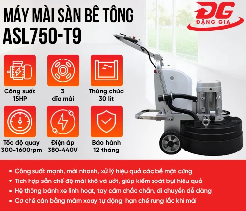 Máy mài sàn bê tông ASL750-T9 2