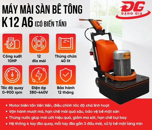 Máy mài sàn bê tông K12 A6 (có biến tần) 2