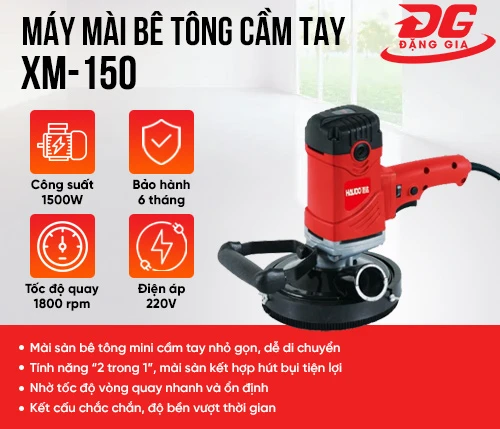 Máy mài bê tông cầm tay có hút bụi XM-150 2