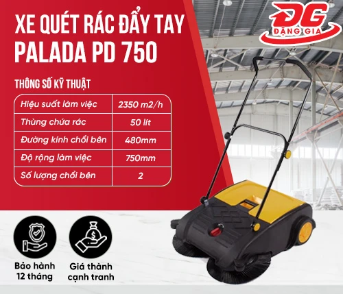 Máy quét rác đẩy tay Palada PD 750 2