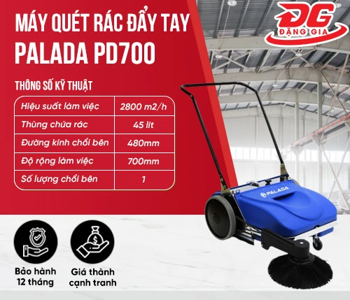 Máy quét rác đẩy tay Palada PD700 2