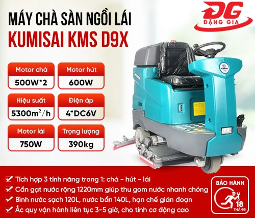 Máy chà sàn ngồi lái tích hợp quét rác Kumisai KMS D9X 2