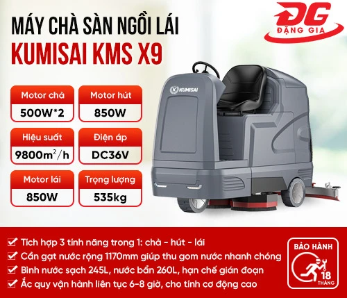 Máy chà sàn ngồi lái Kumisai KMS-X9 2