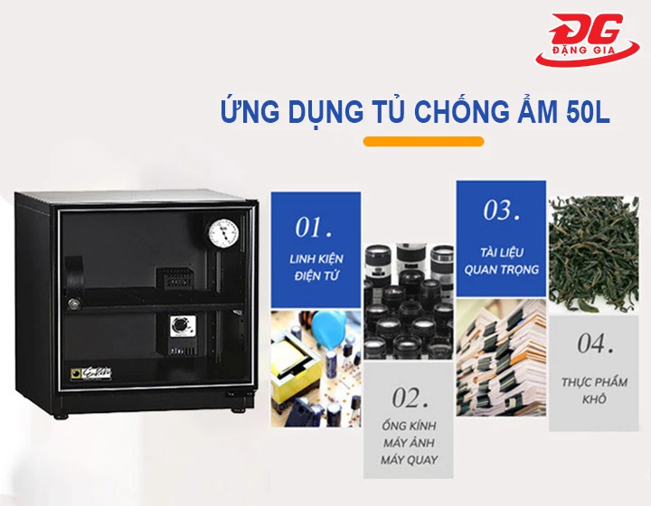 ứng dụng của tủ chống ẩm 50L