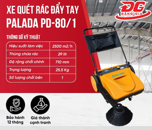 Xe quét rác đẩy tay Palada PD-80/1 2