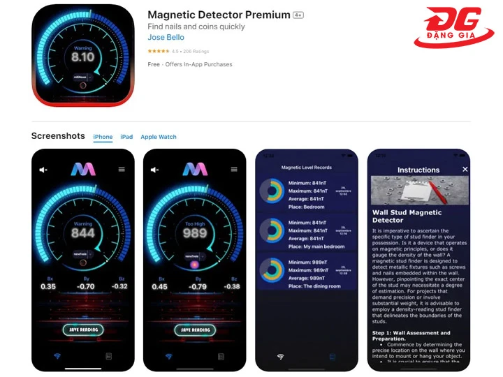 app dò kim loại Magnetic Detector