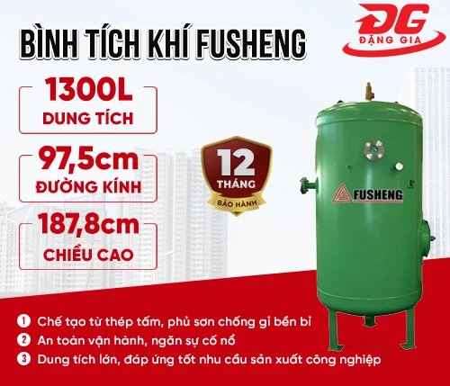 Bình chứa khí nén Fusheng 1300L 2