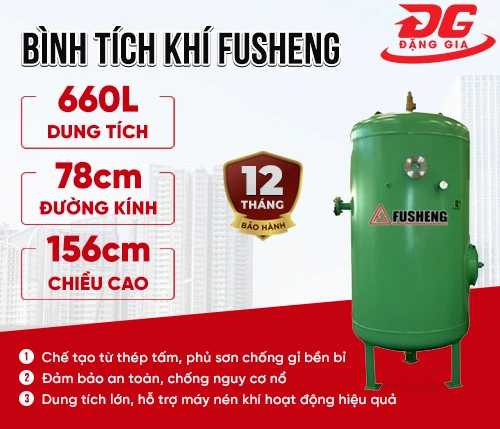 Bình chứa khí nén Fusheng 660L 2