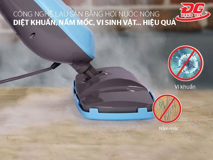 cây lau nhà hơi nước giúp diệt khuẩn nhanh