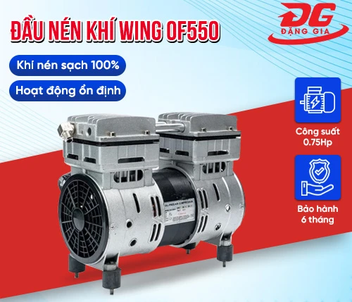 Đầu nén khí không dầu giảm âm Wing OF550 2