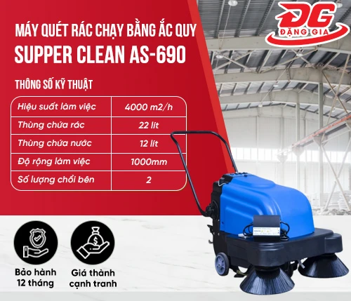 Máy quét rác chạy bằng ắc quy Supper Clean AS-690 2