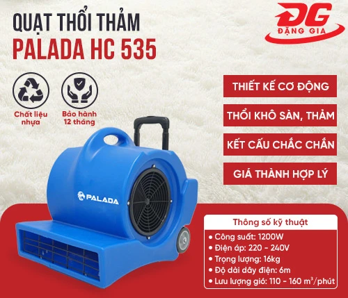 quạt sấy thảm Palada HC 535