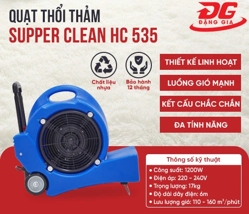 quạt thổi thảm Supper Clean HC 535