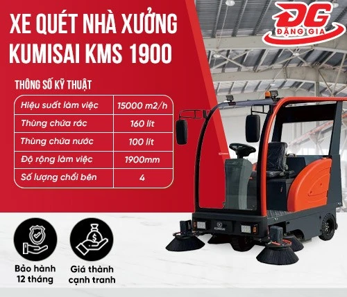 Xe quét nhà xưởng Kumisai KMS 1900 2