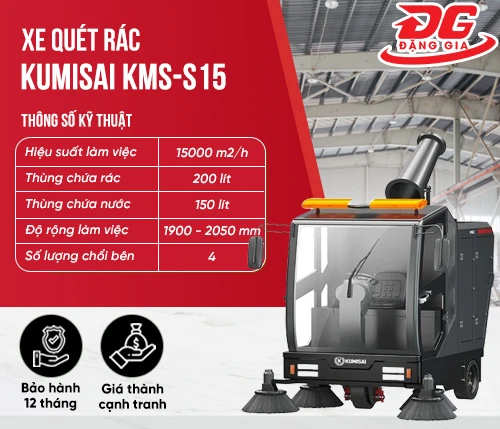 Xe quét rác Kumisai KMS-S15 2