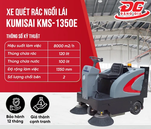 Xe quét rác ngồi lái Kumisai KMS-1350E 2
